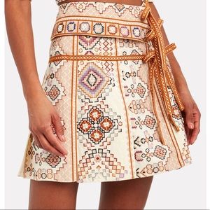 ULLA JOHNSON SHAIA EMBROIDERED MINI SKIRT